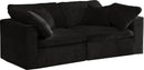 Cozy Black Velvet Cloud Modular Sofa - Town Of Bargains Furniture - NY