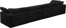 Cozy Black Velvet Cloud Modular Sofa - Town Of Bargains Furniture - NY