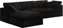 Cozy Black Velvet Cloud Modular Sectional - Town Of Bargains Furniture - NY