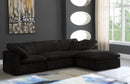 Cozy Black Velvet Cloud Modular Sectional - Town Of Bargains Furniture - NY