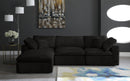 Cozy Black Velvet Cloud Modular Sectional - Town Of Bargains Furniture - NY