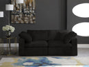 Cozy Black Velvet Cloud Modular Sofa - Town Of Bargains Furniture - NY