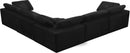 Cozy Black Velvet Cloud Modular Sectional - Town Of Bargains Furniture - NY