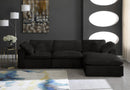 Cozy Black Velvet Cloud Modular Sectional - Town Of Bargains Furniture - NY