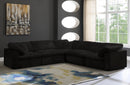 Cozy Black Velvet Cloud Modular Sectional - Town Of Bargains Furniture - NY