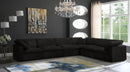 Cozy Black Velvet Cloud Modular Sectional - Town Of Bargains Furniture - NY
