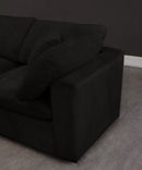 Cozy Black Velvet Cloud Modular Sofa - Town Of Bargains Furniture - NY