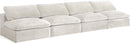 Cozy Cream Velvet Cloud Modular Armless Sofa - Town Of Bargains Furniture - NY
