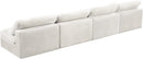 Cozy Cream Velvet Cloud Modular Armless Sofa - Town Of Bargains Furniture - NY