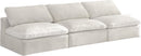 Cozy Cream Velvet Cloud Modular Armless Sofa - Town Of Bargains Furniture - NY