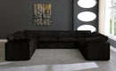 Cozy Black Velvet Cloud Modular Sectional - Town Of Bargains Furniture - NY