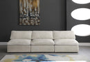 Cozy Cream Velvet Cloud Modular Armless Sofa - Town Of Bargains Furniture - NY