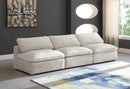 Cozy Cream Velvet Cloud Modular Armless Sofa - Town Of Bargains Furniture - NY