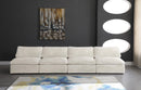 Cozy Cream Velvet Cloud Modular Armless Sofa - Town Of Bargains Furniture - NY