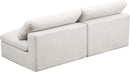 Cozy Cream Velvet Cloud Modular Armless Sofa - Town Of Bargains Furniture - NY