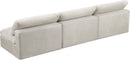 Cozy Cream Velvet Cloud Modular Armless Sofa - Town Of Bargains Furniture - NY