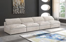 Cozy Cream Velvet Cloud Modular Armless Sofa - Town Of Bargains Furniture - NY