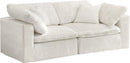 Cozy Cream Velvet Cloud Modular Sofa - Town Of Bargains Furniture - NY
