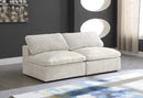 Cozy Cream Velvet Cloud Modular Armless Sofa - Town Of Bargains Furniture - NY