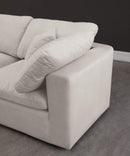 Cozy Cream Velvet Cloud Modular Armless Sofa - Town Of Bargains Furniture - NY