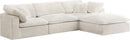 Cozy Cream Velvet Cloud Modular Sectional - Town Of Bargains Furniture - NY