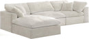 Cozy Cream Velvet Cloud Modular Sectional - Town Of Bargains Furniture - NY