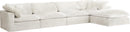 Cozy Cream Velvet Cloud Modular Sectional - Town Of Bargains Furniture - NY