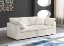 Cozy Cream Velvet Cloud Modular Sofa - Town Of Bargains Furniture - NY