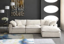 Cozy Cream Velvet Cloud Modular Sectional - Town Of Bargains Furniture - NY