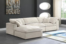 Cozy Cream Velvet Cloud Modular Sectional - Town Of Bargains Furniture - NY