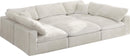 Cozy Cream Velvet Cloud Modular Sectional - Town Of Bargains Furniture - NY
