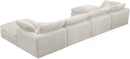 Cozy Cream Velvet Cloud Modular Sectional - Town Of Bargains Furniture - NY