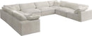 Cozy Cream Velvet Cloud Modular Sectional - Town Of Bargains Furniture - NY