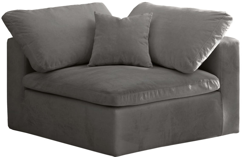 Cozy Grey Velvet Chair