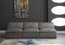 Cozy Grey Velvet Cloud Modular Armless Sofa - Town Of Bargains Furniture - NY