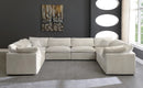 Cozy Cream Velvet Cloud Modular Sectional - Town Of Bargains Furniture - NY