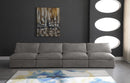 Cozy Grey Velvet Cloud Modular Armless Sofa - Town Of Bargains Furniture - NY