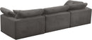 Cozy Grey Velvet Cloud Modular Sofa - Town Of Bargains Furniture - NY