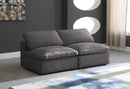 Cozy Grey Velvet Cloud Modular Armless Sofa - Town Of Bargains Furniture - NY