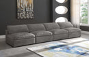 Cozy Grey Velvet Cloud Modular Armless Sofa - Town Of Bargains Furniture - NY