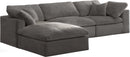 Cozy Grey Velvet Cloud Modular Sectional - Town Of Bargains Furniture - NY