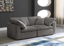 Cozy Grey Velvet Cloud Modular Sofa - Town Of Bargains Furniture - NY