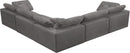 Cozy Grey Velvet Cloud Modular Sectional - Town Of Bargains Furniture - NY