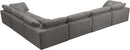 Cozy Grey Velvet Cloud Modular Sectional - Town Of Bargains Furniture - NY
