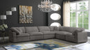 Cozy Grey Velvet Cloud Modular Sectional - Town Of Bargains Furniture - NY