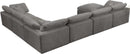 Cozy Grey Velvet Cloud Modular Sectional - Town Of Bargains Furniture - NY