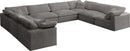 Cozy Grey Velvet Cloud Modular Sectional - Town Of Bargains Furniture - NY