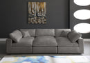 Cozy Grey Velvet Cloud Modular Sectional - Town Of Bargains Furniture - NY