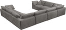 Cozy Grey Velvet Cloud Modular Sectional - Town Of Bargains Furniture - NY