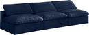 Cozy Navy Velvet Cloud Modular Armless Sofa - Town Of Bargains Furniture - NY